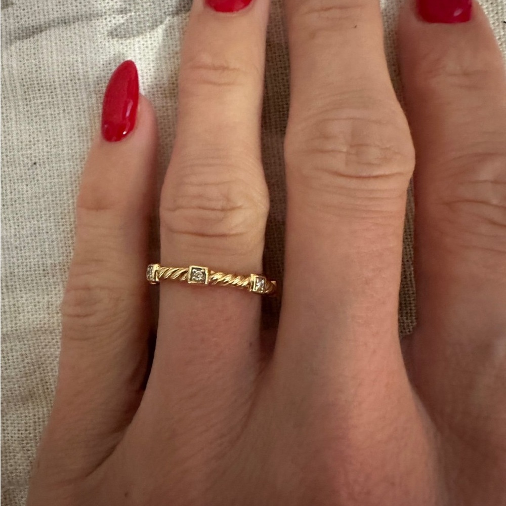 David Yurman cable gold ring